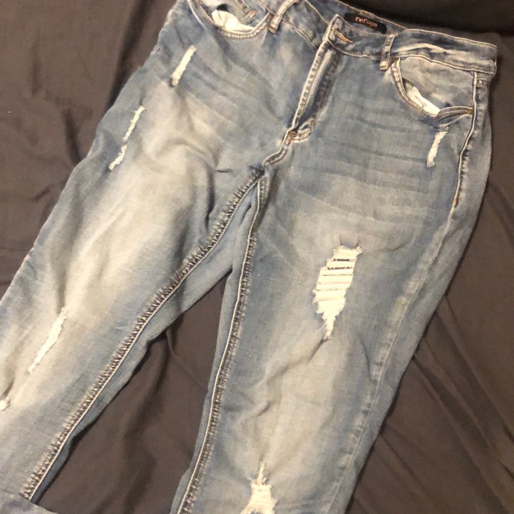 Distressed jeans